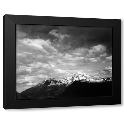 Heavens Peak, Glacier National Park, Montana - National Parks and Monuments, 1941 Black Modern Wood Framed Art Print by Adams, Ansel