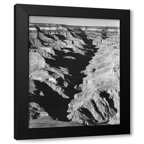 Grand Canyon from South Rim - National Parks and Monuments, 1940 Black Modern Wood Framed Art Print by Adams, Ansel