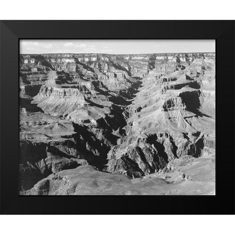 Grand Canyon from South Rim - National Parks and Monuments, 1940 Black Modern Wood Framed Art Print by Adams, Ansel