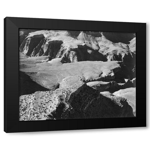 View from Yava Point, Grand Canyon National Park, Arizona - National Parks and Monuments, 1940 Black Modern Wood Framed Art Print with Double Matting by Adams, Ansel
