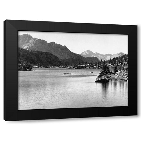 Rac Lake, Kings River Canyon, proposed as a national park, California, 1936 Black Modern Wood Framed Art Print by Adams, Ansel