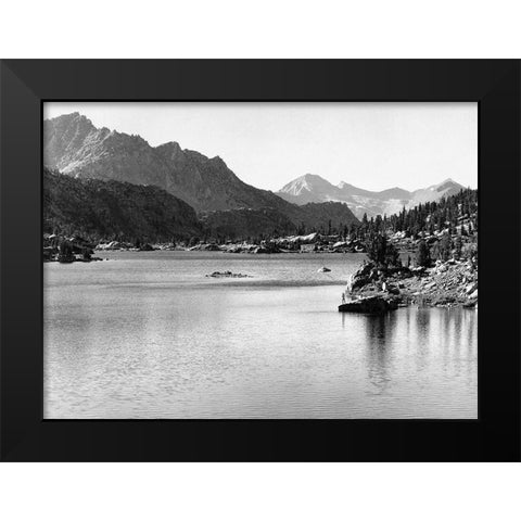 Rac Lake, Kings River Canyon, proposed as a national park, California, 1936 Black Modern Wood Framed Art Print by Adams, Ansel