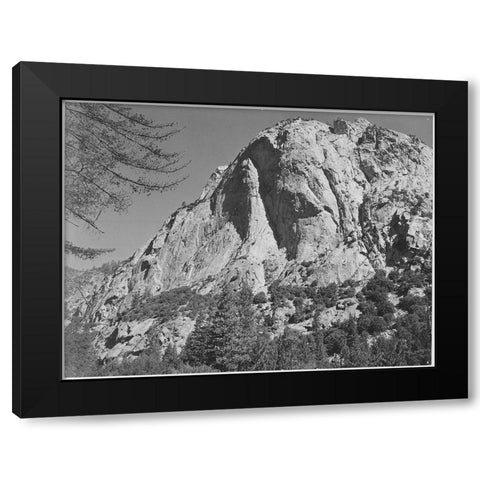 North Dome, Kings River Canyon,  proposed as a national park, California, 1936 Black Modern Wood Framed Art Print by Adams, Ansel