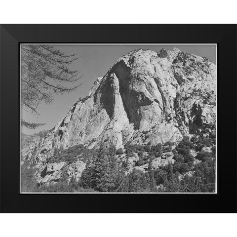 North Dome, Kings River Canyon,  proposed as a national park, California, 1936 Black Modern Wood Framed Art Print by Adams, Ansel
