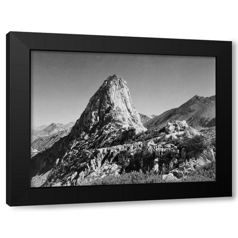 Fin Dome, Kings River Canyon,  proposed as a national park, California, 1936 Black Modern Wood Framed Art Print by Adams, Ansel