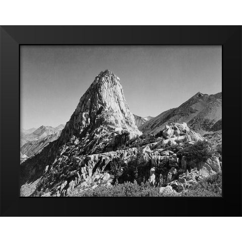 Fin Dome, Kings River Canyon,  proposed as a national park, California, 1936 Black Modern Wood Framed Art Print by Adams, Ansel