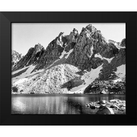 Kearsarge Pinnacles, Kings River Canyon, proposed as a national park, California, 1936 Black Modern Wood Framed Art Print by Adams, Ansel