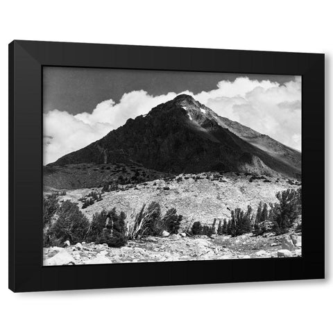 Pinchot Pass, Mt. Wynne, Kings River Canyon, proposed as a national park, California, 1936 Black Modern Wood Framed Art Print by Adams, Ansel