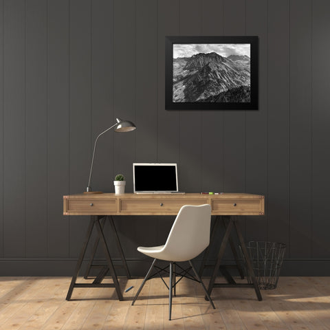 From Windy Point, Middle Fork, Kings River Canyon, proposed as a national park, California, 1936 Black Modern Wood Framed Art Print by Adams, Ansel