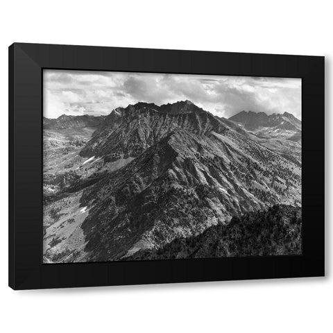 From Windy Point, Middle Fork, Kings River Canyon, proposed as a national park, California, 1936 Black Modern Wood Framed Art Print with Double Matting by Adams, Ansel
