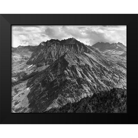From Windy Point, Middle Fork, Kings River Canyon, proposed as a national park, California, 1936 Black Modern Wood Framed Art Print by Adams, Ansel