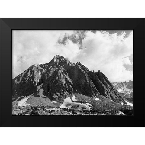 Center Peak, Center Basin, Kings River Canyon, proposed as a national park, California, 1936 Black Modern Wood Framed Art Print by Adams, Ansel