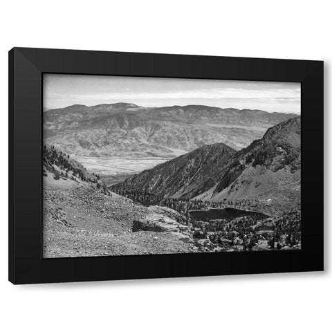 Owens Valley from Sawmill Pass, Kings River Canyon, proposed as a national park, California, 1936 Black Modern Wood Framed Art Print with Double Matting by Adams, Ansel