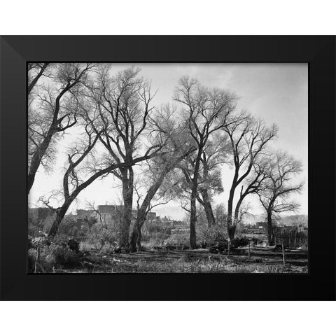 At Taos Pueblo National Historic Landmark, New Mexico, ca. 1941-1942 Black Modern Wood Framed Art Print by Adams, Ansel