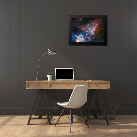 Carina Nebula Infrared from HAWK-I Black Modern Wood Framed Art Print by ESO/T. Preibisch
