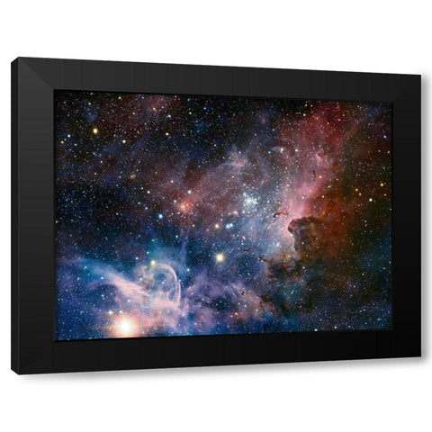 Carina Nebula Infrared from HAWK-I Black Modern Wood Framed Art Print by ESO/T. Preibisch