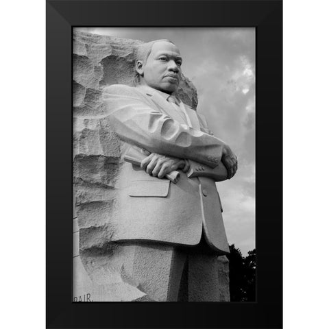Martin Luther King, Jr. Memorial, Washington, D.C. - Black and White Variant Black Modern Wood Framed Art Print by Highmith, Carol