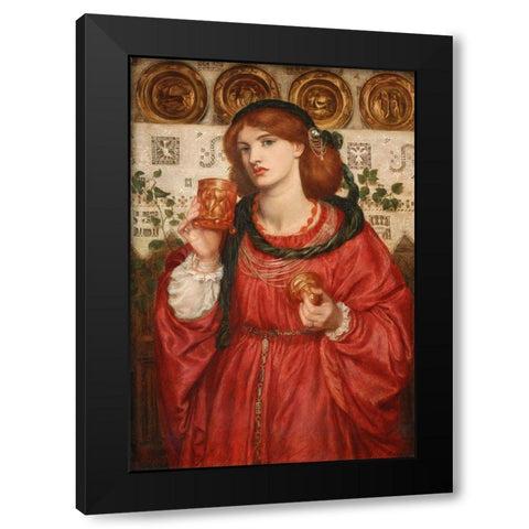 The Loving Cup, 1867 Black Modern Wood Framed Art Print with Double Matting by Rossetti, Dante Gabriel