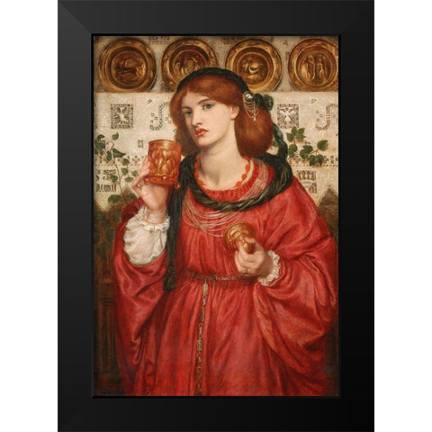 The Loving Cup, 1867 Black Modern Wood Framed Art Print by Rossetti, Dante Gabriel