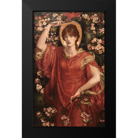 A Vision of Fiammetta, 1878 Black Modern Wood Framed Art Print by Rossetti, Dante Gabriel