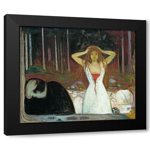 Ashes, 1895 Black Modern Wood Framed Art Print by Munch, Edvard
