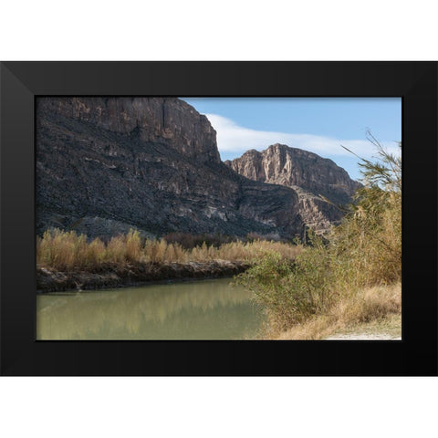 The Rio Grande River in Big Bend National Park, TX Black Modern Wood Framed Art Print by Highmith, Carol