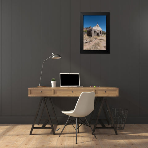 Abandoned movie set along the Rio Grande River in Big Bend Ranch State Park in lower Brewster County Black Modern Wood Framed Art Print by Highmith, Carol