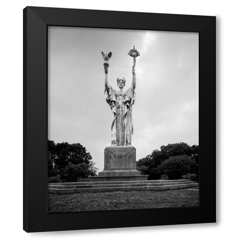 Statue Republic for the Worlds Columbian Exposition Chicago Illinois Black Modern Wood Framed Art Print with Double Matting by Highsmith, Carol