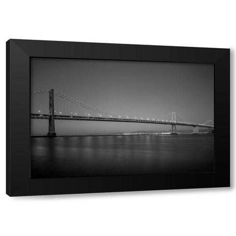 San Francisco Oakland Bay Bridge at dusk San Francisco California Black Modern Wood Framed Art Print with Double Matting by Highsmith, Carol