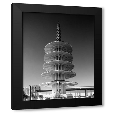 Japantown Peace Pagoda San Francisco California Black Modern Wood Framed Art Print with Double Matting by Highsmith, Carol