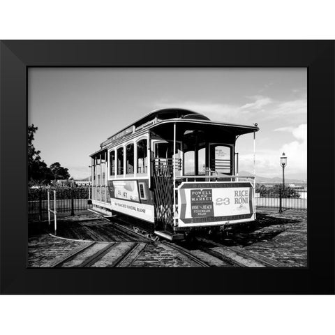 Cable car turnaround San Francisco California Black Modern Wood Framed Art Print by Highsmith, Carol