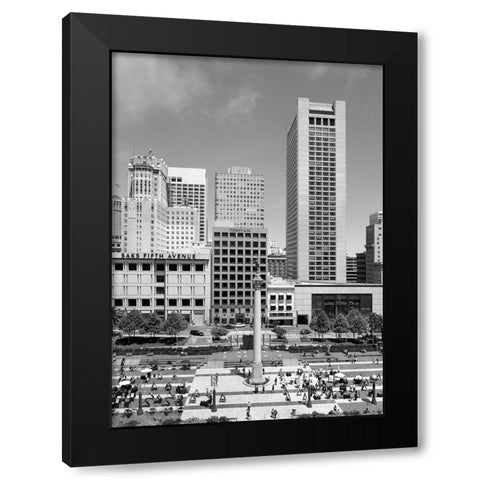 Union Square San Francisco California Black Modern Wood Framed Art Print with Double Matting by Highsmith, Carol
