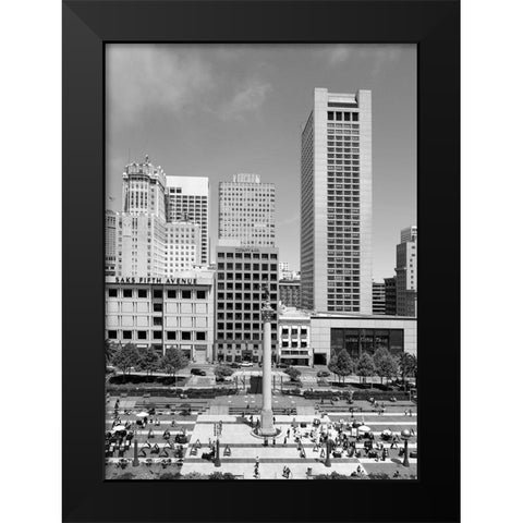 Union Square San Francisco California Black Modern Wood Framed Art Print by Highsmith, Carol