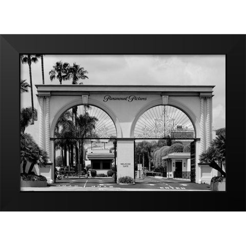 Paramount Pictures entrance gate Hollywood Los Angeles California Black Modern Wood Framed Art Print by Highsmith, Carol
