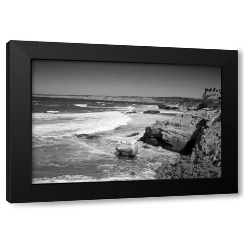 La Jolla California Black Modern Wood Framed Art Print with Double Matting by Highsmith, Carol