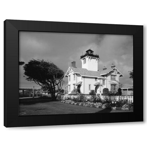 Point Fermin Lighthouse San Pedro California Black Modern Wood Framed Art Print with Double Matting by Highsmith, Carol