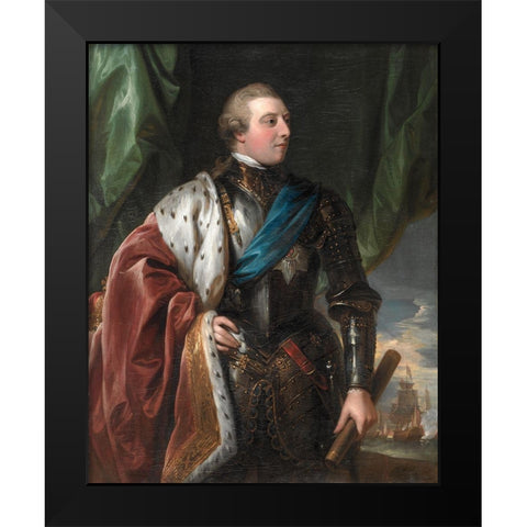 George III Black Modern Wood Framed Art Print by West, Benjamin