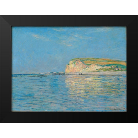Low Tide at Pourville near Dieppe 1882 Black Modern Wood Framed Art Print by Monet, Claude