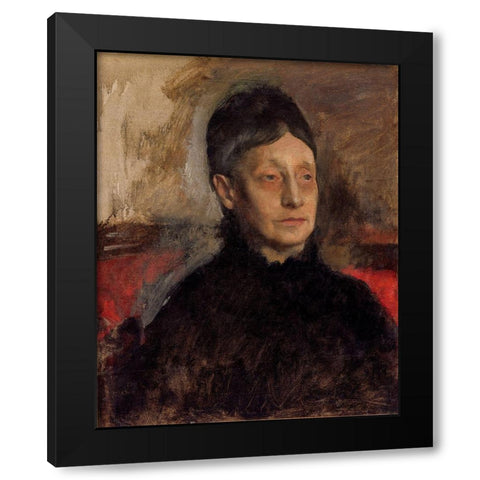 Stefanina Primicile Carafa, Marchioness of Cicerale and Duchess of Montejasi Black Modern Wood Framed Art Print with Double Matting by Degas, Edgar