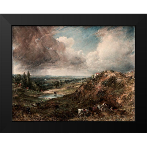 Branch Hill Pond, Hampstead Black Modern Wood Framed Art Print by Constable, John