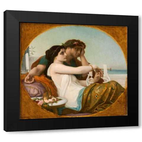 Algae and Boniface Black Modern Wood Framed Art Print with Double Matting by Cabanel, Alexandre