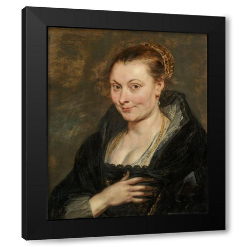 Portrait of Isabella Brant Black Modern Wood Framed Art Print by Rubens, Peter Paul