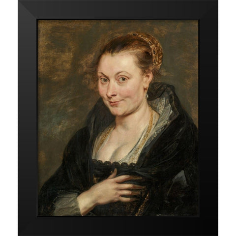Portrait of Isabella Brant Black Modern Wood Framed Art Print by Rubens, Peter Paul
