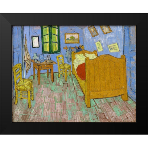 The Bedroom 1889 Black Modern Wood Framed Art Print by Van Gogh, Vincent