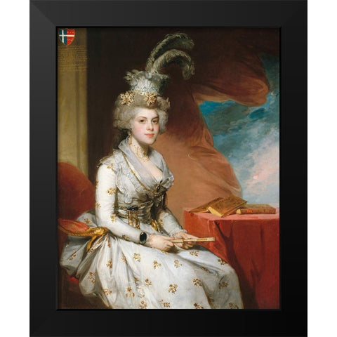 Matilda Stoughton de Jaudenes 1794 Black Modern Wood Framed Art Print by Stuart, Gilbert