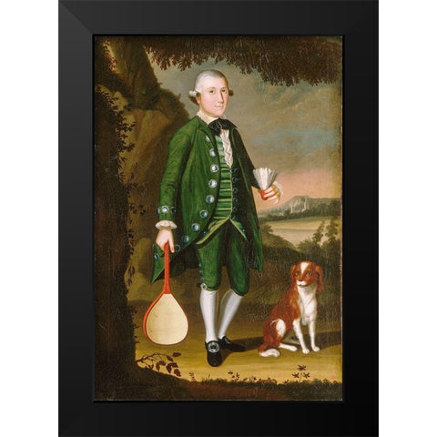 Portrait of a Boy, Probably of the Crossfield Family Black Modern Wood Framed Art Print by Williams, William