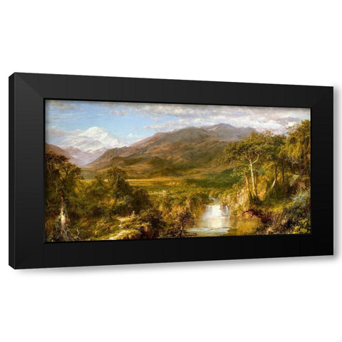 Heart of the Andes 1859 Black Modern Wood Framed Art Print with Double Matting by Church, Frederic Edwin