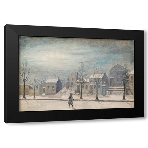 City Watchman Black Modern Wood Framed Art Print by Chappel, William P.
