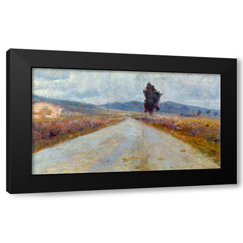 Number 18 Black Modern Wood Framed Art Print by Modigliani, Amedeo