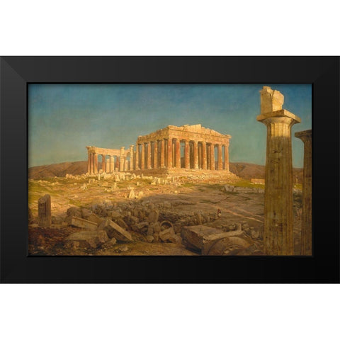The Parthenon Black Modern Wood Framed Art Print by Church, Frederic Edwin